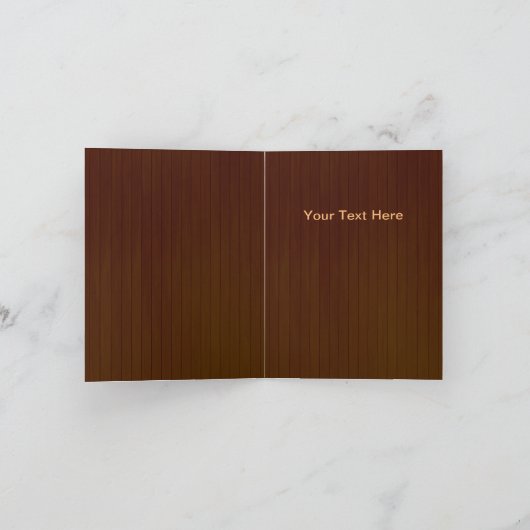 Rustic Dark Wood Floral Butterfly Hartelijk dank Bedankkaart (Binnen)