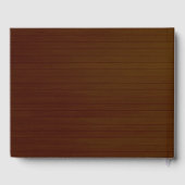 Rustic Dark Wood Floral Butterfly Wedding Gastenboek (Achterkant)