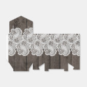 Rustic Dark Wood & Lace Elegant Vrijgezellenfeest Bedankdoosjes (Uitgevouwen)