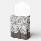 Rustic Dark Wood & Lace Elegant Vrijgezellenfeest Bedankdoosjes (Geopend)