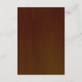 Rustic Dark Wood Oranje Floral Wedding Details Informatiekaartje (Achterkant)