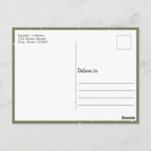 Rustic Dark Wood Snow Holiday 2 Briefkaart (Achterkant)