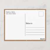 Rustic Dark Wood Snow Holiday 2 Briefkaart (Achterkant)