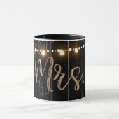 Rustic Dark Wood & String Lights Gold Bride MRS. Mok (Midden)