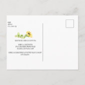 Rustic Dark Wood Sunflower Vrijgezellenfeest per p Uitnodiging Briefkaart (Achterkant)