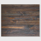 Rustic Dark Wood Tone Cadeaupapier (Vlak)