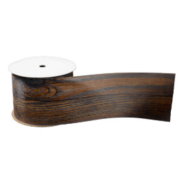 Rustic Dark Wood Tone Satijnen Lint