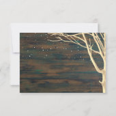 Rustic Dark Wood Tree Herfst Winter Weddenschap RSVP Kaartje (Achterkant)