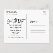 Rustic de Foto van de Borstel van het Hout sparen  Briefkaart (Achterkant)