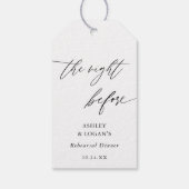 Rustic De Nacht Voor De Proefbruiloft  Cadeaulabel (Achterkant)