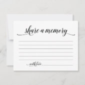 Rustic Deel A Memory Sympathie, Memorial Note Card Kaart (Voorkant)