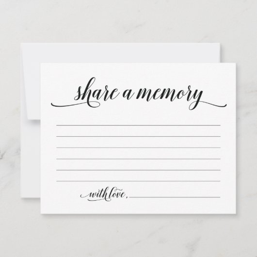 Rustic Deel A Memory Sympathie, Memorial Note Card Kaart (Voorkant)