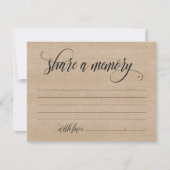 Rustic Deel A Memory Sympathie, Memorial Note Card Kaart (Voorkant)