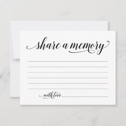 Rustic Deel A Memory Sympathie, Memorial Note Card Kaart (Voorkant)