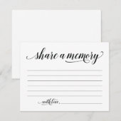 Rustic Deel A Memory Sympathie, Memorial Note Card Kaart (Voorkant / Achterkant)