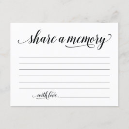 Rustic Deel A Memory Sympathie, Memorial Note Card Kaart