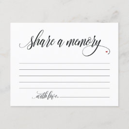 Rustic Deel A Memory Sympathie, Memorial Note Card Kaart