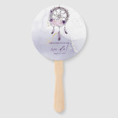 Rustic Deep Paarse Floral Dream Catcher Handwaaier (Voorkant)