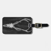 Rustic Deer Animal Head Bagagelabel (Voorkant horizontaal)