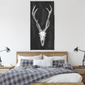 Rustic Deer Animal Head Canvas Afdruk (Insitu (Slaapkamer))
