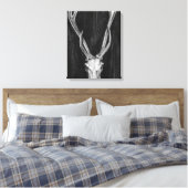 Rustic Deer Animal Head Canvas Afdruk (Insitu (Slaapkamer))