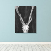 Rustic Deer Animal Head Canvas Afdruk (Insitu (Houten vloer))