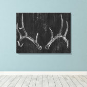 Rustic Deer Animal Head op het karton Canvas Afdruk (Insitu (Houten vloer))