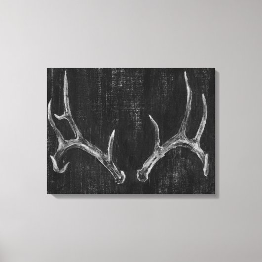 Rustic Deer Animal Head op het karton Canvas Afdruk (Voorkant)