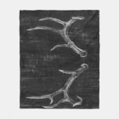 Rustic Deer Animal Head op het karton Fleece Deken (Voorkant)