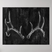 Rustic Deer Animal Head op het karton Poster (Voorkant)