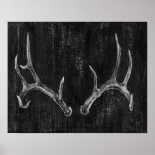Rustic Deer Animal Head op het karton Poster