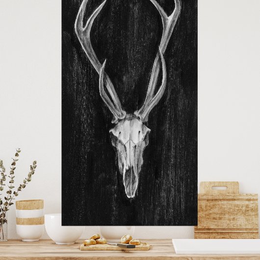 Rustic Deer Animal Head Poster (Keuken)
