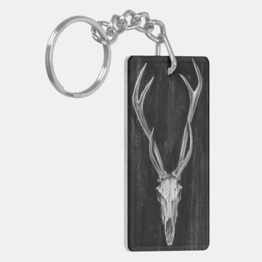 Rustic Deer Animal Head Sleutelhanger (Voorkant Links)
