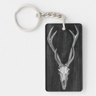 Rustic Deer Animal Head Sleutelhanger
