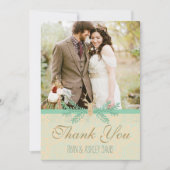 Rustic Deer Antler BEDANK JULLIE CARD Romantic Wed Bedankkaart (Voorkant)