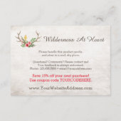 Rustic Deer Antler Bohemian Floral Wood Dank je Bedankkaart (Achterkant)