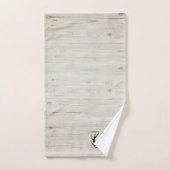 Rustic Deer Antler White Wood Monogrammed Bad Handdoek (Handdoek)