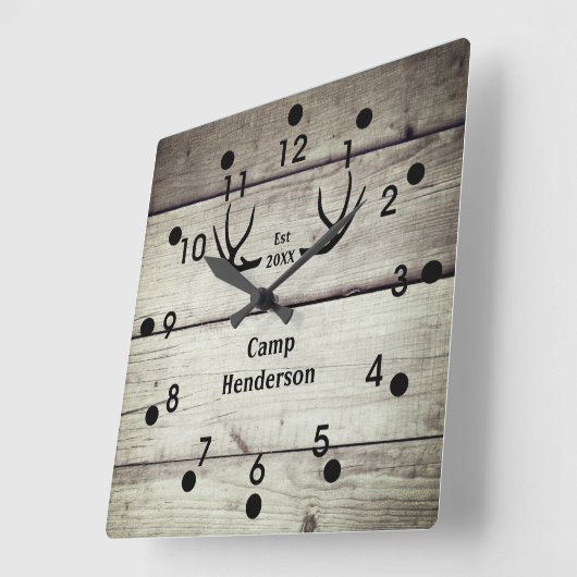 Rustic Deer Antlers Cabin Wall klok (Hoek)