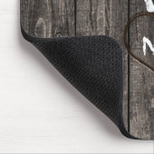 Rustic Deer Antlers & Carved Heart Country Muismat (Hoek)