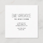 Rustic Deer Antlers | Chalkboard Vierkante Visitekaartje (Achterkant)