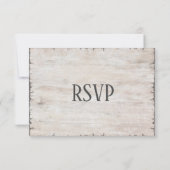 Rustic Deer Antlers Distressed Wedding RSVP Kaarte Kaartje (Achterkant)