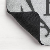 Rustic Deer Antlers Grey Faux Burlap Textuur Muismat (Hoek)