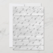 Rustic Deer Antlers Grey & White Wood Baby shower Kaart (Achterkant)