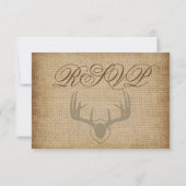 Rustic Deer Antlers jaagende RSVP-kaarten RSVP Kaartje (Achterkant)