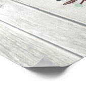 Rustic Deer Antlers met bloemen Poster (Hoek)