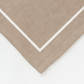 Rustic Deer Antlers Monogram Burlap Fleece Deken (Hoek)