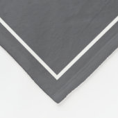 Rustic Deer Antlers Monogram Gray Fleece Deken (Hoek)