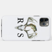 Rustic Deer Antlers Monogram Initialen Case-Mate iPhone Case (Achterkant (horizontaal))