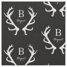 Rustic Deer Antlers Monogram, kies Uw Kleur