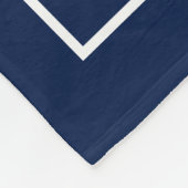 Rustic Deer Antlers Monogram Navy Fleece Deken (Hoek)